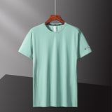 Sweat Wicking Shirt Sports T-shirt Fitness Solid Color Top Summer