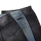 Fog Fear of God Essentials Pant Double-Line Washed Jeans Distressed Straight-Leg Trousers