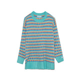 Mens Fall Outfits High Street Striped Couple Knitwear Sweater Simple Retro Crew Neck