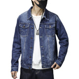 Denim Varsity Jacket Fall/Winter Slim Versatile Denim Jacket Men's Jacket