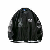 Jock Jacket Embroidered Baseball Uniform Men's Autumn and Winter Loose Retro Student Couple Jacket
