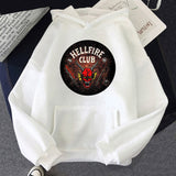 Stranger Things Hellfire Club Hoodie Stranger Things Printed Hoodie Fleece Padded Coat