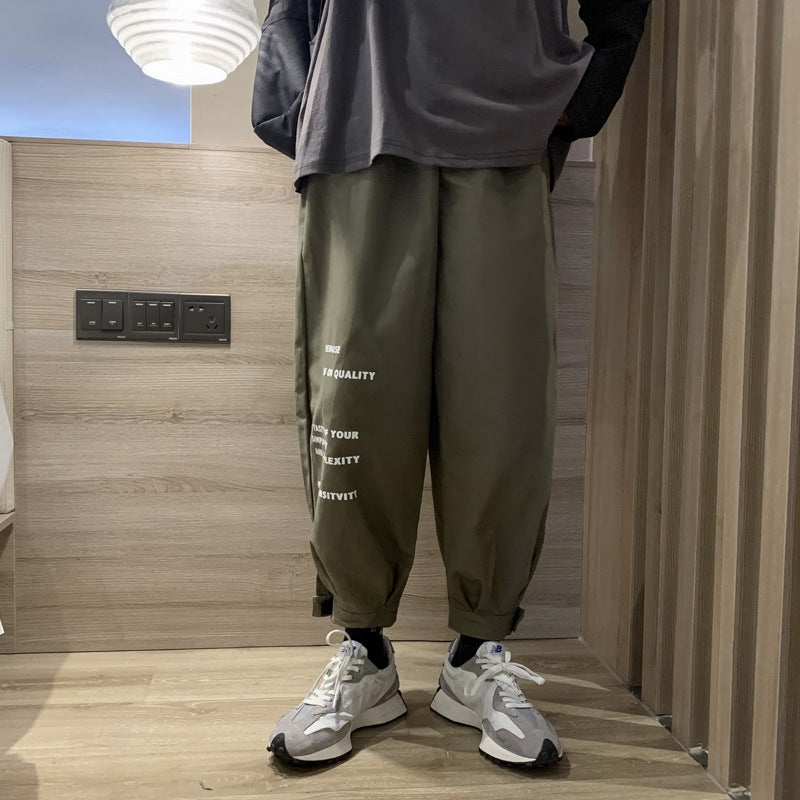 Men Pants Overalls Men's Loose Casual Long Pants Men's