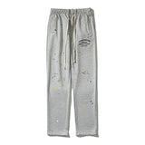 Kanye West Sunday Service Pant Color Splash-Ink Loose Straight Sports Terry Shorts