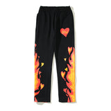 Kanye West Sunday Service Pant Flame Velvet Sweatpants Loose Couple Ankle Banded Pants