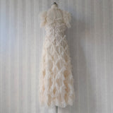 Lady Gaga Dress Vintage Court Style Flounce Stitching Dress
