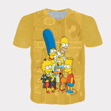 Homer Simpson Shirt Summer Printed Breathable Round Neck Short Sleeve T-shirt