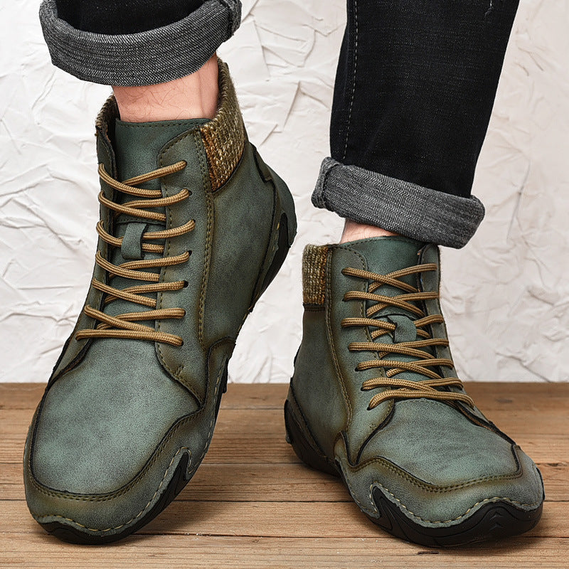 Men's Boots Autumn and Winter Leather Shoes Men's Sports Casual Men