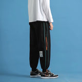 Men Pants Zipper Pocket Sports Casual Pants Men Loose