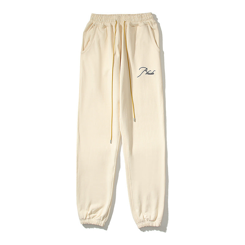 Kanye West Sunday Service Pant Vintage Drawstring Ankle-Tied Trousers Loose Casual Terry Shorts