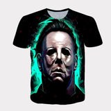 Michael Myers T Shirt Fashion Summer Printing Sports Leisure