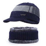 Men Winter Hats Men's Winter Hat Thermal Knitting Woolen Cap Men's Winter