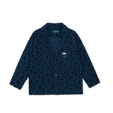 Men's Casual Suit Man Blzer Vintage Butterfly Print Blazer Men's Dark Style Loose Lapels Jacket Small Suit
