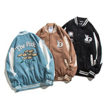 Baby Blue Varsity Jacket Autumn Men's Baseball Uniforms Stitching Sports Jacket Handsome