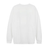 Mens Fall Outfits High Street Personality Portrait Printing Casual Long Sleeve T-shirt Loose Couple Base Top