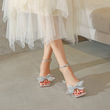 Nude Strappy Block Heels Chunky Heel Sandals