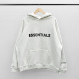 Fog Fear of God Essentials Hoodie Double Line Drop Shoulder Sweatshirt Alphabet plus Velvet Hoodie