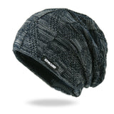 Mens Winter Hats Autumn and Winter Knitted Hat Woolen Cap Ear Protection Warm Hat