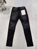 Purple Brand Jeans Paint Print Worn Jeans