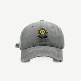 Smiley Face Cap Sun Smiley Face English Embroidered Baseball Cap