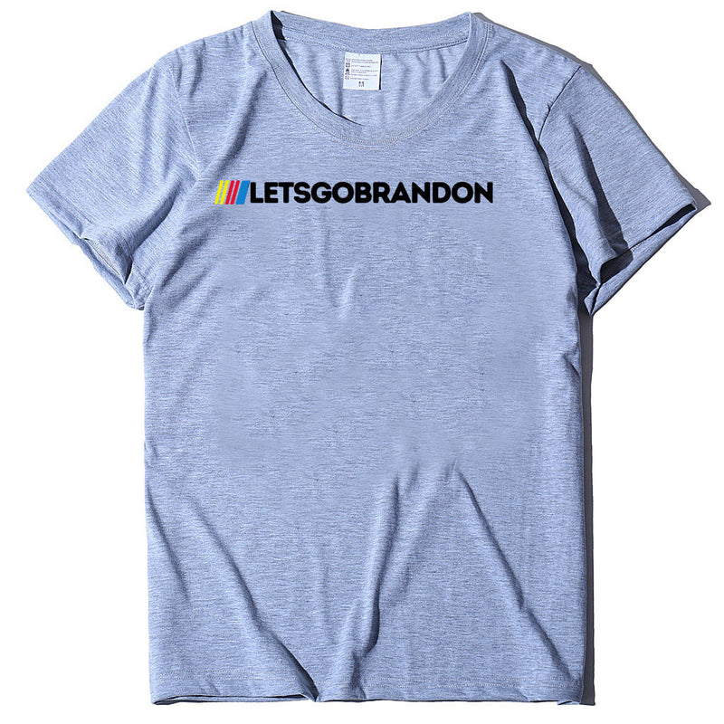 Let's Go Brandon T Shirt Letter Print Short-Sleeve T-shirt Bottoming Shirt