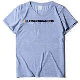 Let's Go Brandon T Shirt Letter Print Short-Sleeve T-shirt Bottoming Shirt