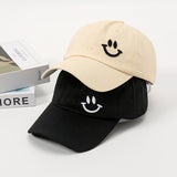 Smiley Face Cap Embroidered Smiley Baseball Cap