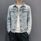 Paisley Denim Jacket Spring Men's Denim Coat Casual Jacket