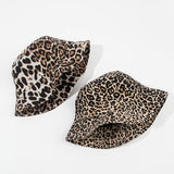 Leopard Fur Hat Leopard Fisherman Hat