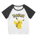 Children Pokemon Pikachu T Shirt Summer Clothing Short Sleeve T-shirt Cotton Leisure Sports