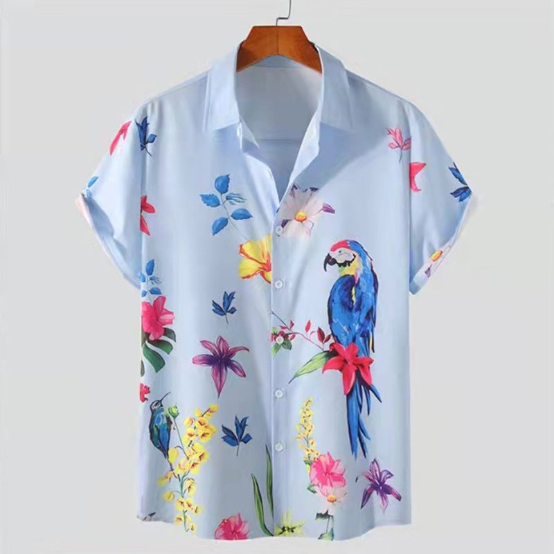 Men Hawaii Shirts Summer Men's Short Sleeve