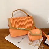Sling Bags Chain Bag Casual Pleated Crossbody Bag