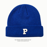 Toboggan Hat Women's Autumn and Winter Knitted Hat Woolen Cap Men