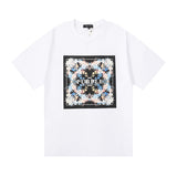 Purple Brand T Shirts Spring/Summer Green Vine Plant Print Loose Casual Short Sleeve T-shirt