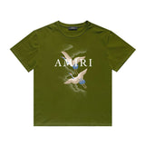 Amiri T Shirt Casual Hip Hop High Street round Neck Short Sleeve T-shirt