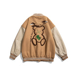 Black Varsity Jacket Fall Color-Blocking Jacket Men's Versatile Baseball Uniform Couple Coat Jacket