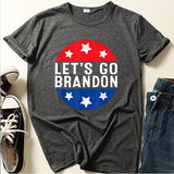 Let'S Go Brandon T Shirt Summer Xingx Pattern Short Sleeve T-Shirt