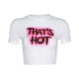 Music Festivals Rave Outfits Girls Tops Summer Women's round Neck Short Sleeve Letter Print T-shirt