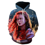 Stranger Things Hellfire Club Coat 3D Digital Printing Anime Hooded Sweater Men's