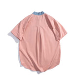 Baggy Baseball Jersey Animal Smiley Printed Cotton Short-Sleeved Shirt Men's Loose Casual