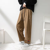 Mens Corduroy Pants Hong Kong Style Pants Men's Autumn Loose Sports Casual Pants