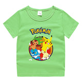 Children Pokemon Pikachu T Shirt Cotton T-shirt Casual Sports Cute