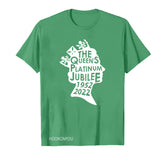 Inspired by Queen's Platinum Jubilee 2022 Elizabeth 70 Years T-shirt round Neck Short Sleeve T-shirt