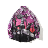 Mens Fall Outfits Shirt Coat West Coast Bandit Hip Hop Rap Loose Men's and Women's Long Sleeves Shirt