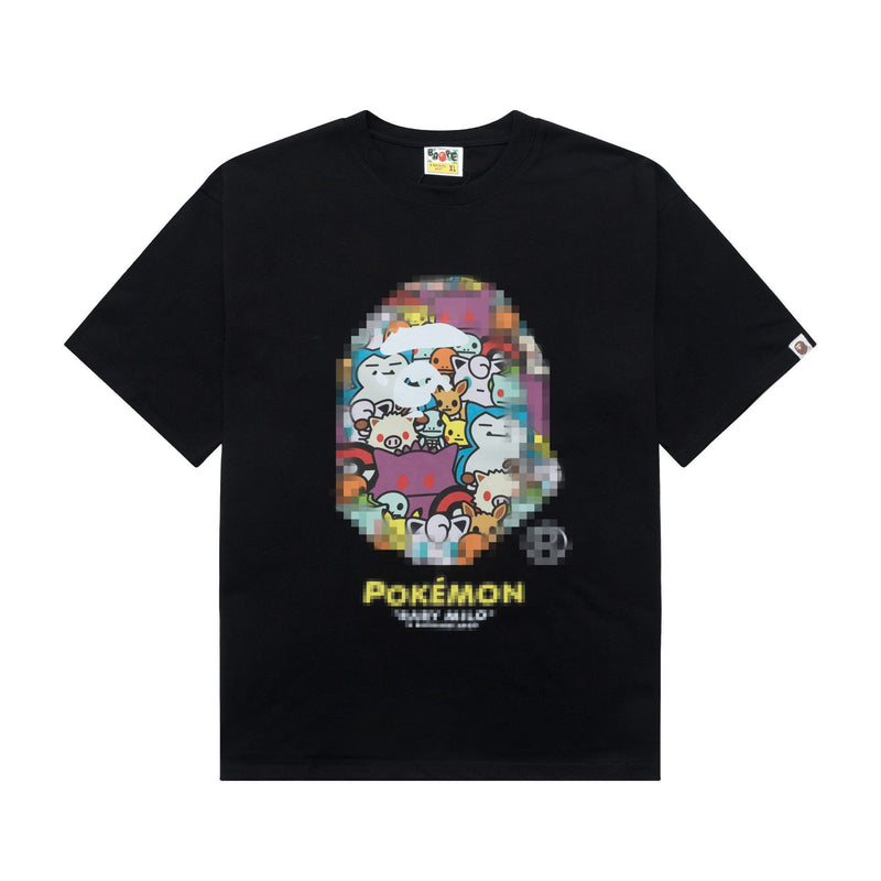 Shark Print T Shirt Cartoon Anime Loose Summer Casual T-Shirt