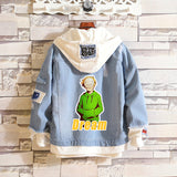 Comic Denim Jacket Dreamwastaken Man and Woman Cartoon Denim Coat Top