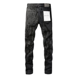 Purple Brand Jeans Coating Texture Personality Jeans