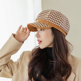 Check Beret Hat Fall/Winter Retro Beret All-Matching