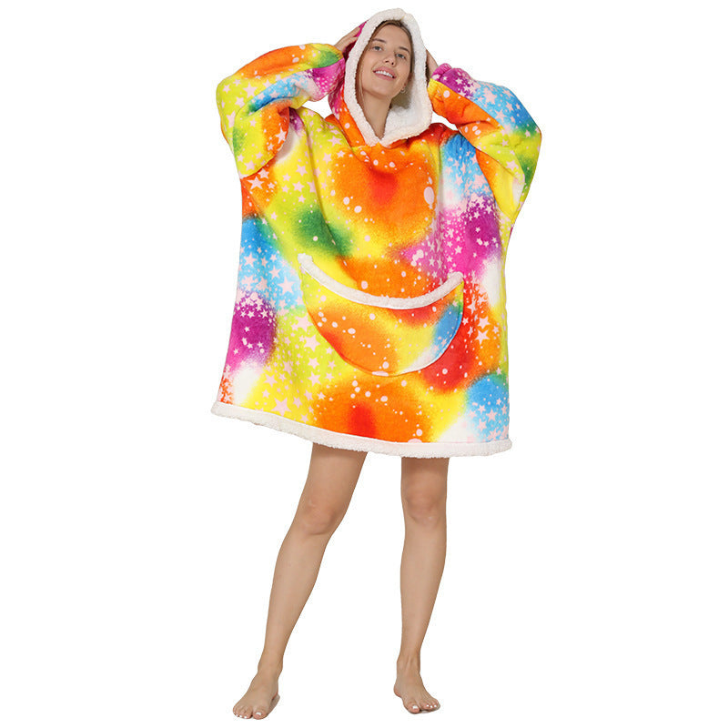 Hoodies Blankets Lazy Nightgown Pullover Flannel Casual Home Men and Women