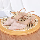 Nude Strappy Block Heels Chunky Heel Sandals
